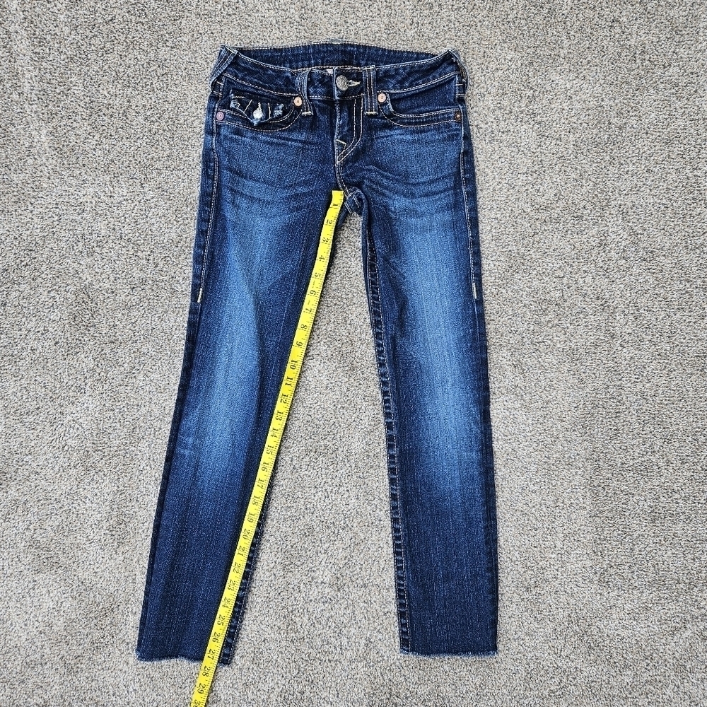 True Religion World Tour JULIE Skinny Jeans MADE IN USA Flap Pockets Size 26 - Picture 10 of 16